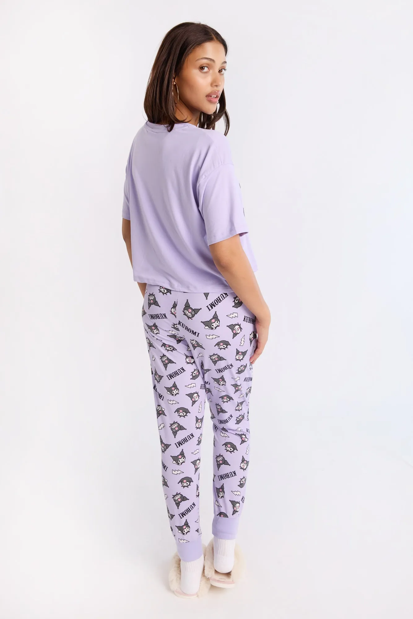 Kuromi Super Soft Pajama Tee And Jogger 2-Piece Set