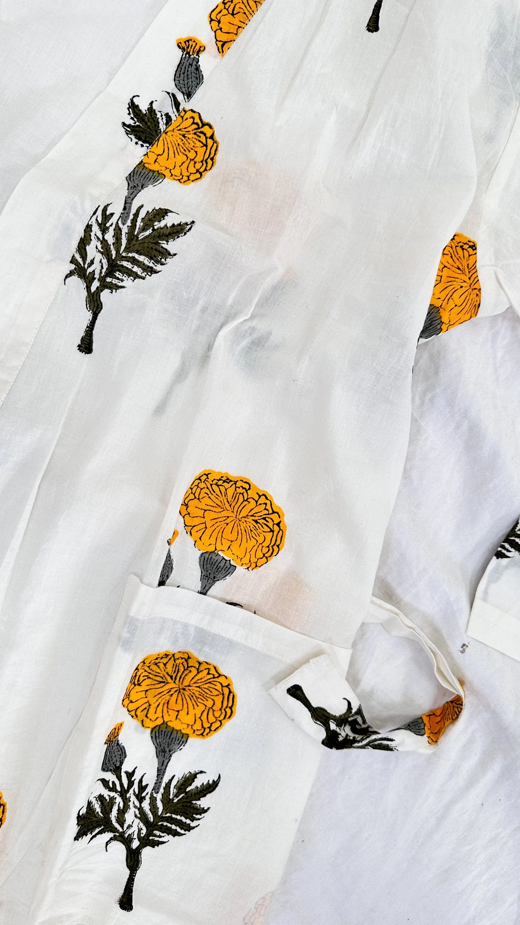 Lightweight Cotton Robe. Floral Printed.