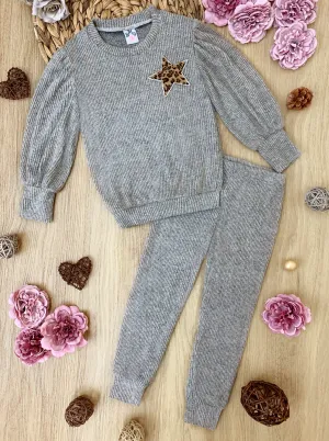 Lil' Leopard Star Jogger Set