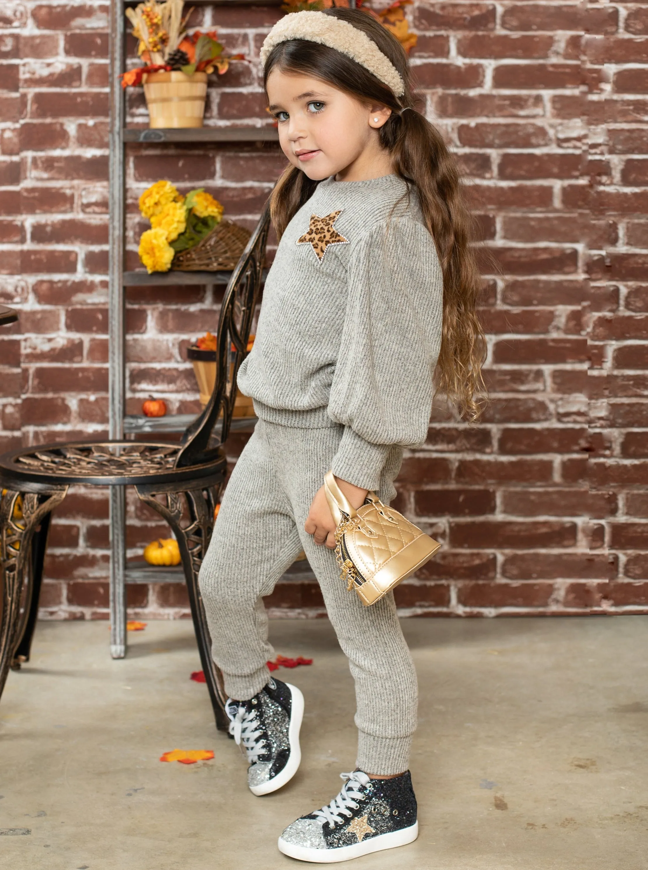 Lil' Leopard Star Jogger Set