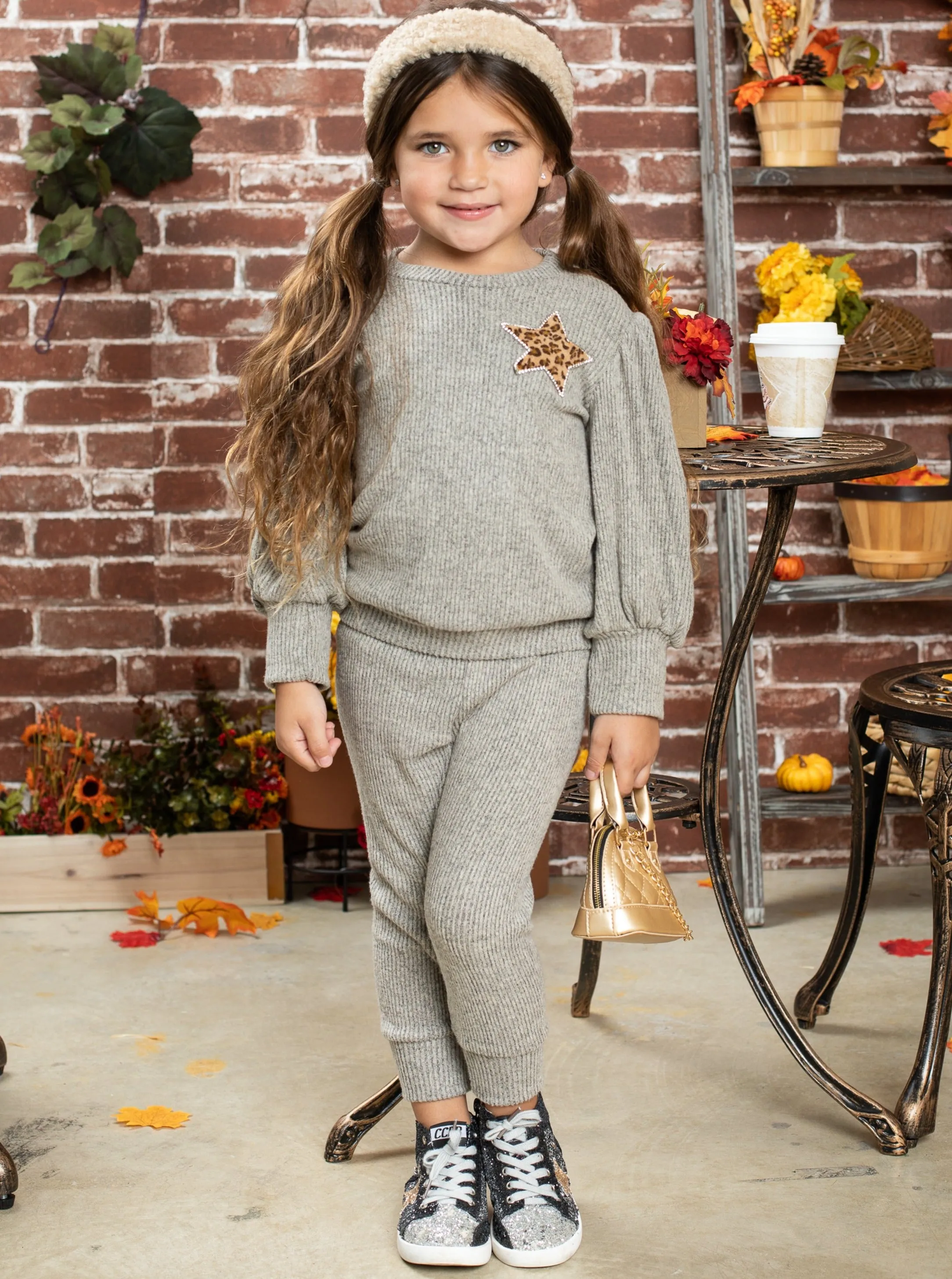 Lil' Leopard Star Jogger Set
