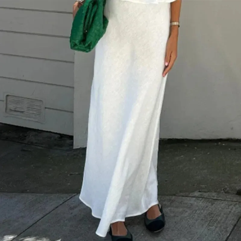 LVSANW Elegant Cotton Linen Sets Women Fashion Pleated Sleeveless Ruffled Hem Top Slim Mini Skirt Female Set 2024 Summer Lady Outfits