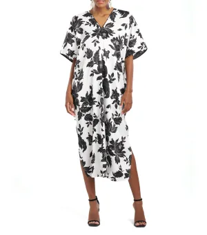 Mantilla Cocoon Caftan Alabaster Combo