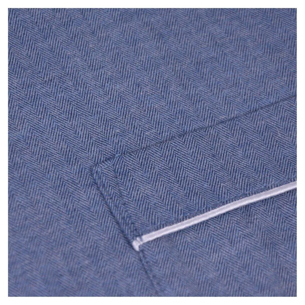 Men's Pyjamas Brushed Cotton Blue - Azur