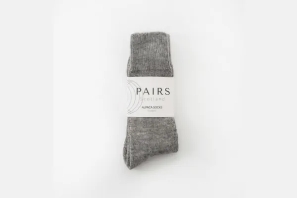 Navy Mohair   Grey Alpaca   Cream Bed Socks  - Made in Britain