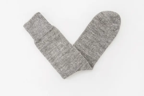 Navy Mohair   Grey Alpaca   Cream Bed Socks  - Made in Britain