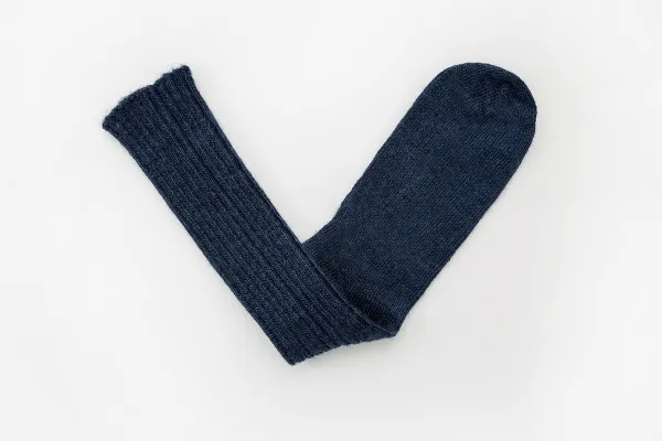 Navy Mohair   Grey Alpaca   Cream Bed Socks  - Made in Britain