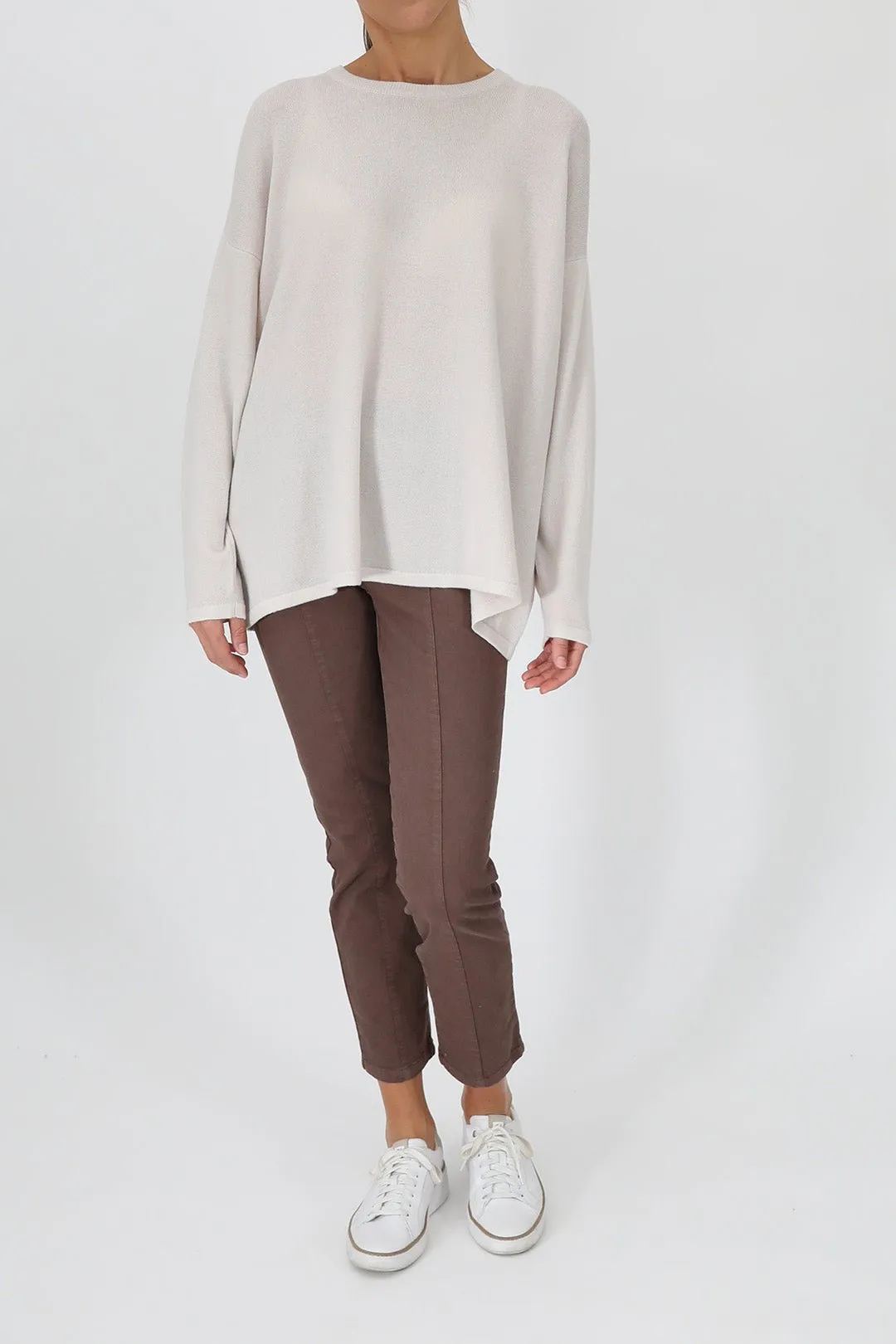 PALLAS BACK SLIT PANT IN GARMENT DYED ITALIAN STRETCH DENIM