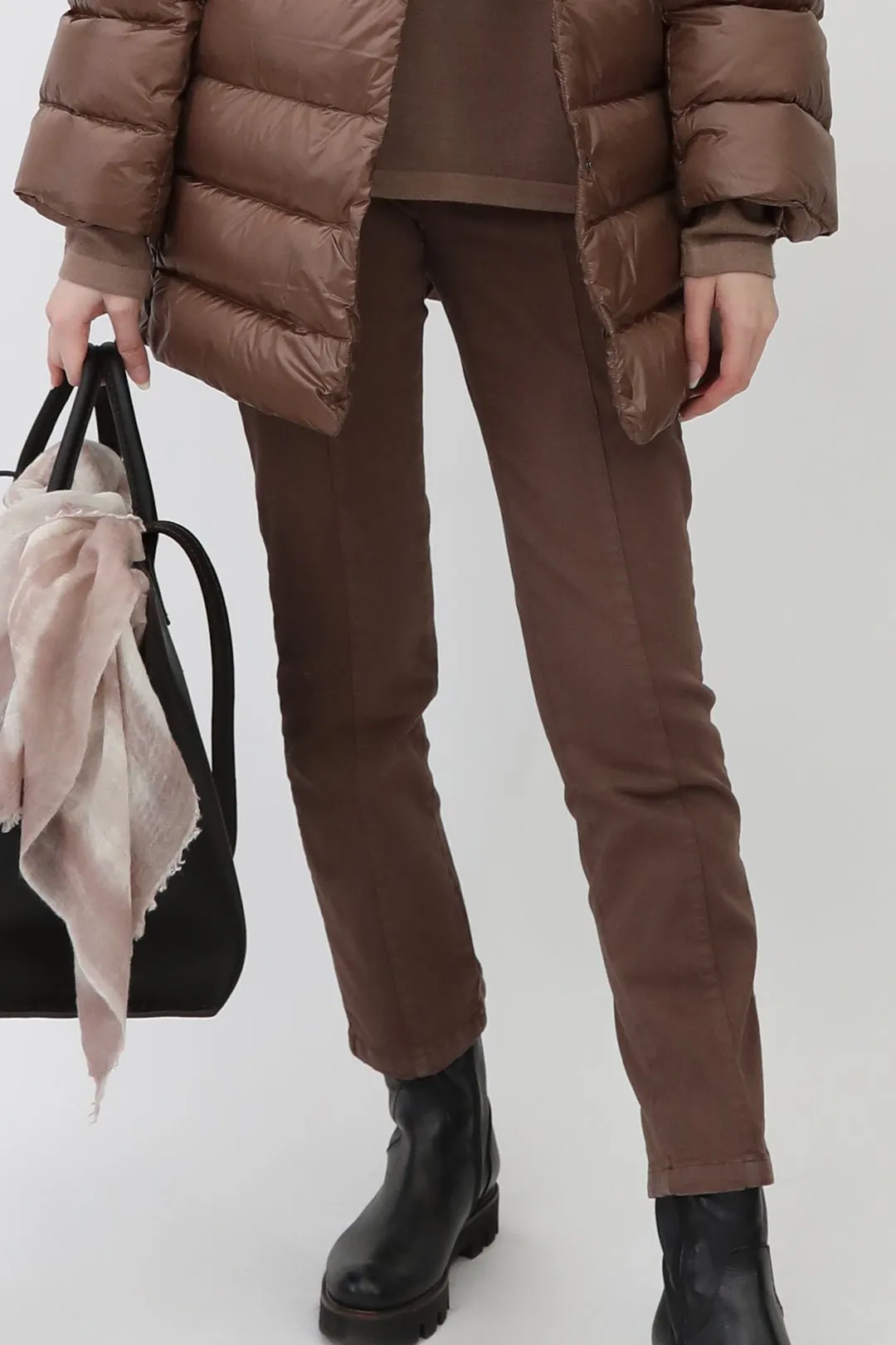 PALLAS BACK SLIT PANT IN GARMENT DYED ITALIAN STRETCH DENIM