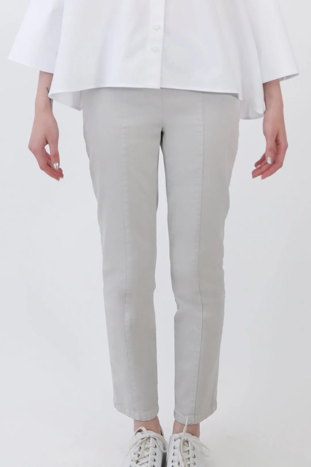 PALLAS BACK SLIT PANT IN GARMENT DYED ITALIAN STRETCH DENIM