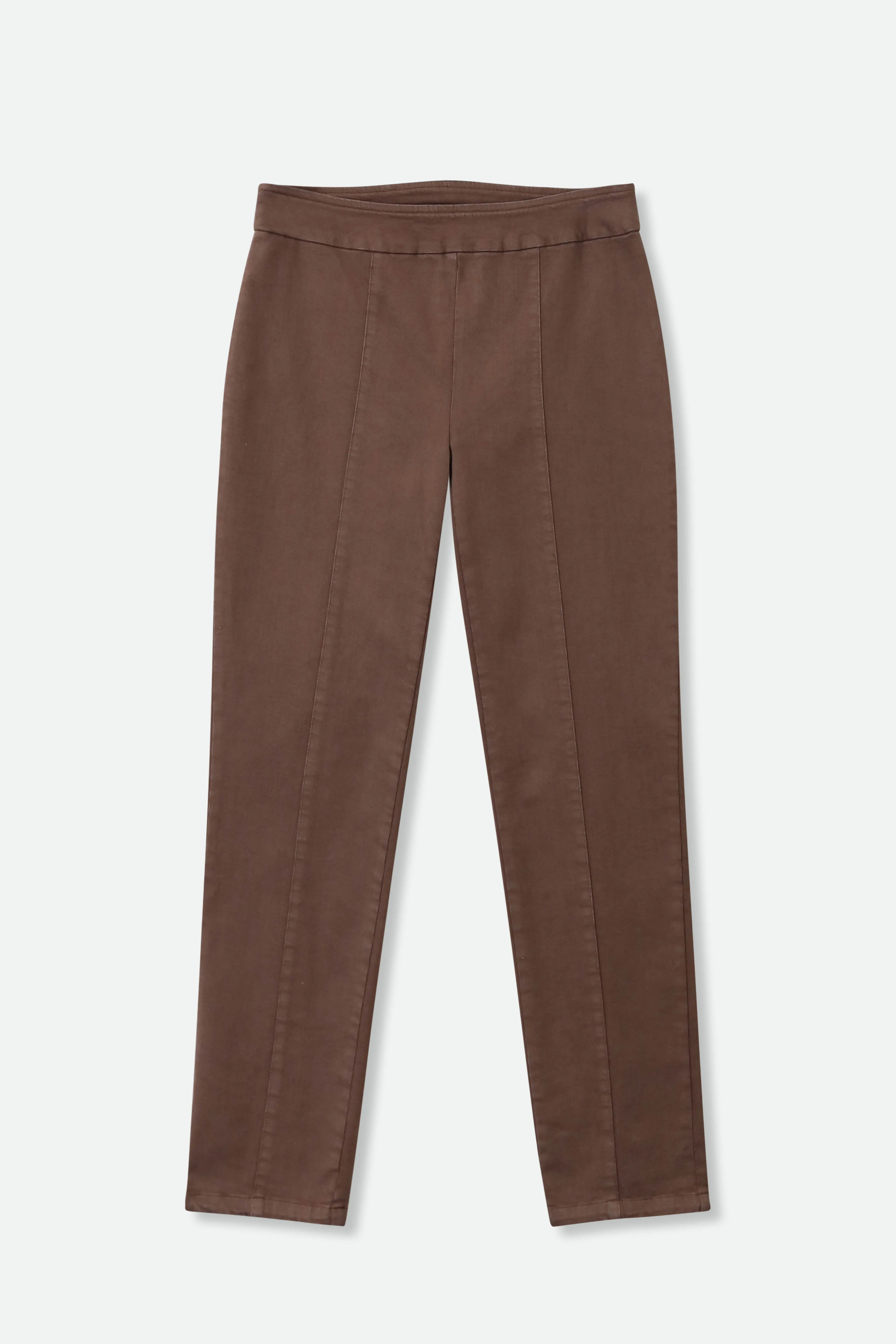 PALLAS BACK SLIT PANT IN GARMENT DYED ITALIAN STRETCH DENIM