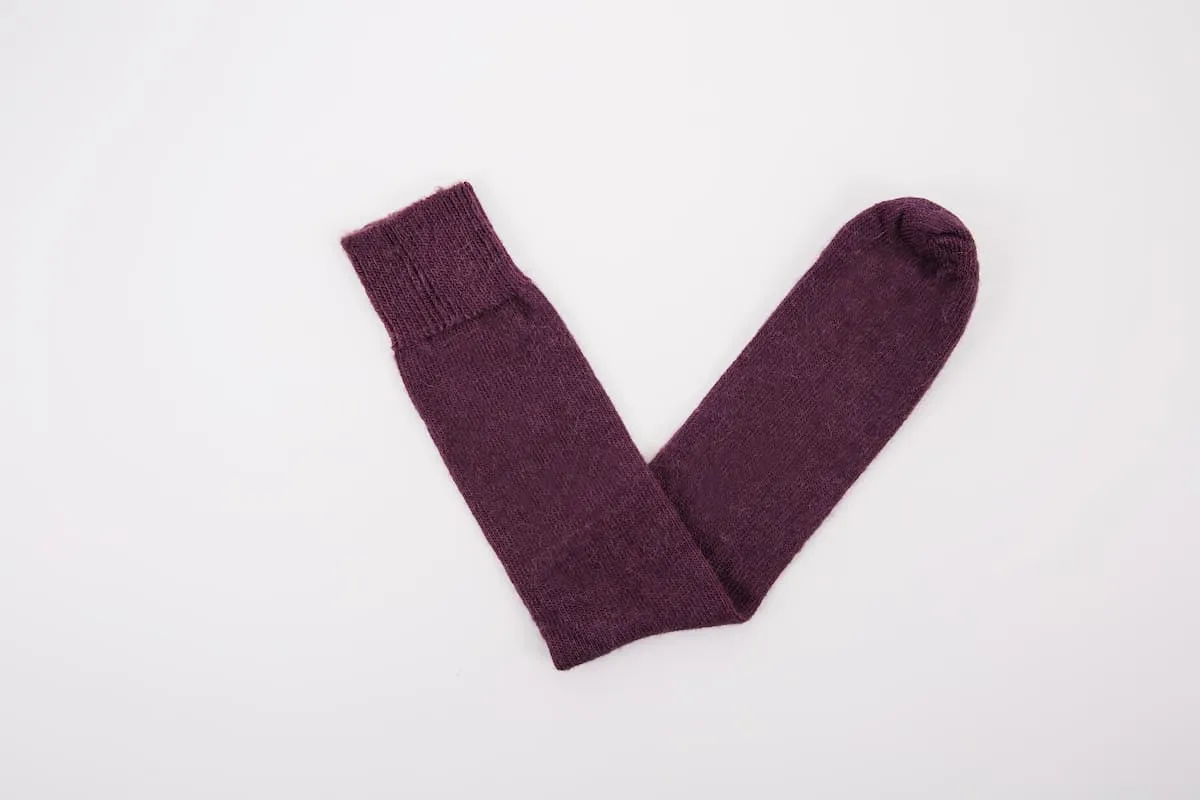 Purple Alpaca Everyday Socks  - Made in Britain