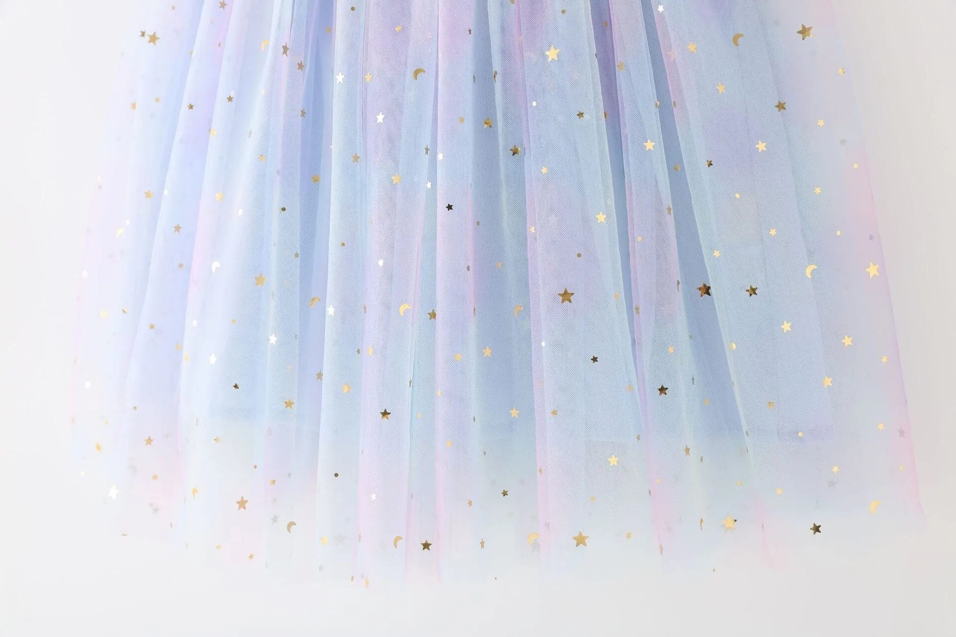 Rainbow Stars Sleeveless Tulle Dress