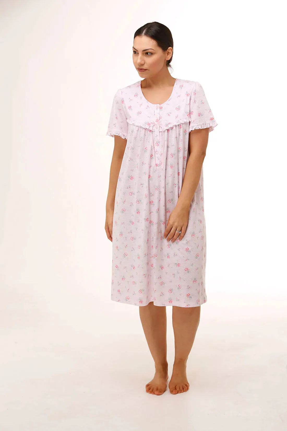 Short Sleeve Carnation Nightie
