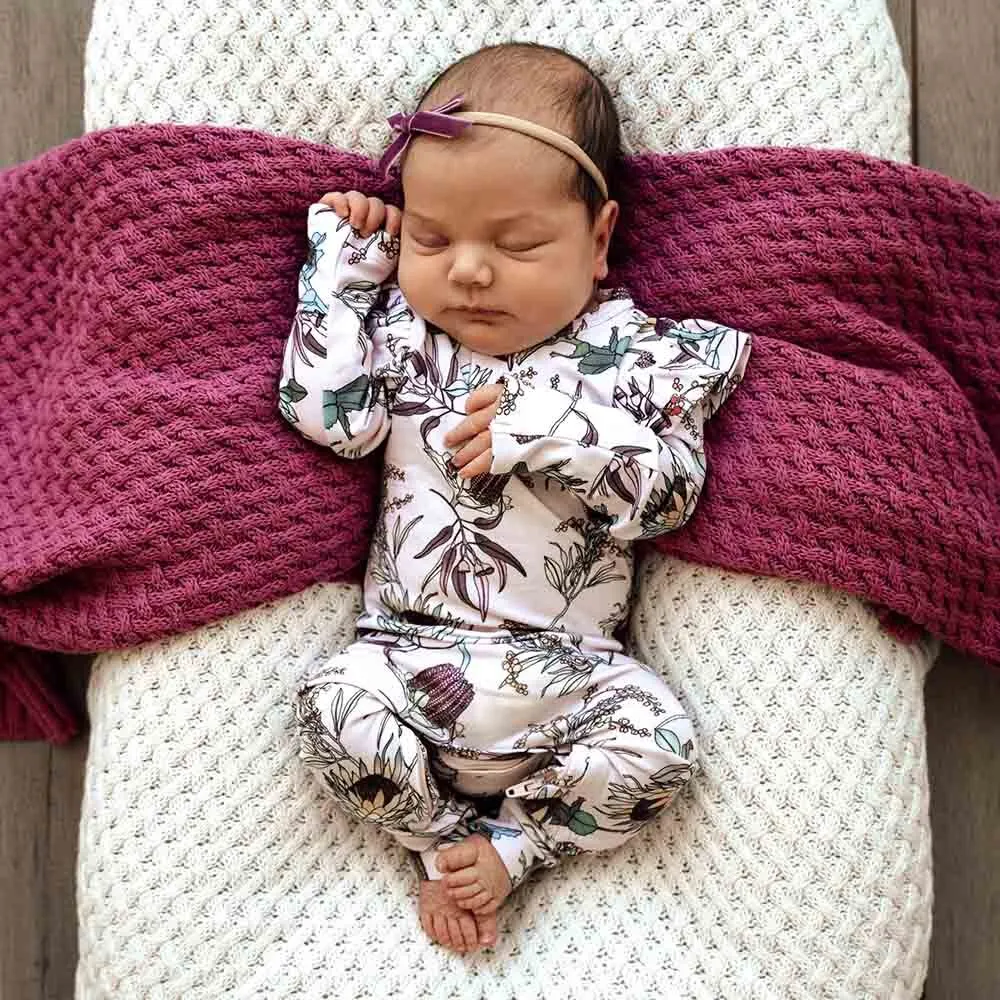 Snuggle Hunny Banksia Organic Growsuit