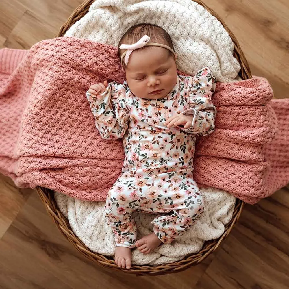 Snuggle Hunny - Organic Baby Growsuit - Spring Floral