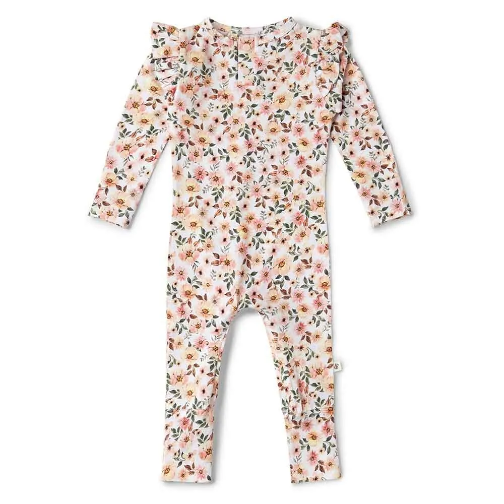 Snuggle Hunny - Organic Baby Growsuit - Spring Floral