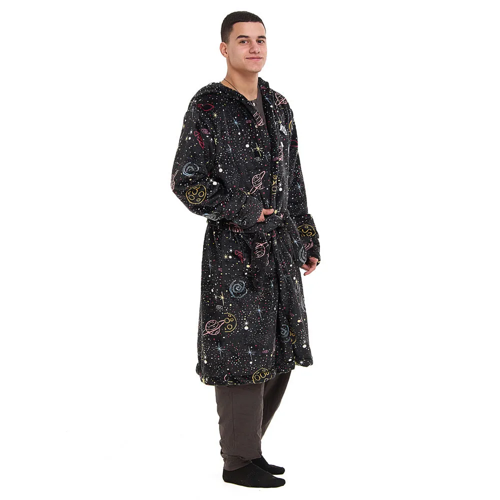 Snuggs Blanket Robe Black Space