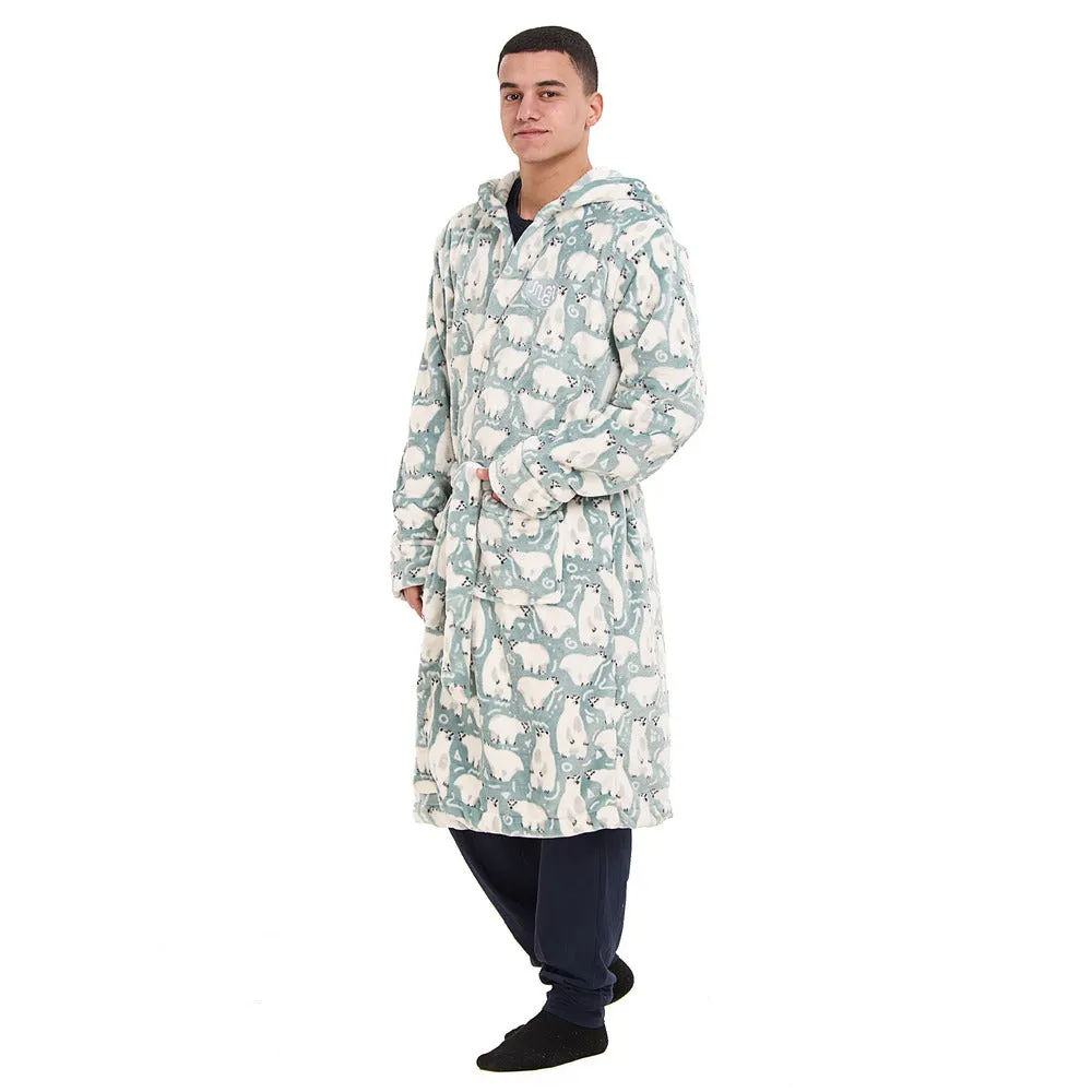 Snuggs Blanket Robe Mint Polar Bear