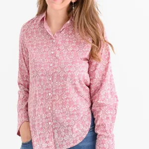 Tulip Sundial Mauveglow Button Down Blouse