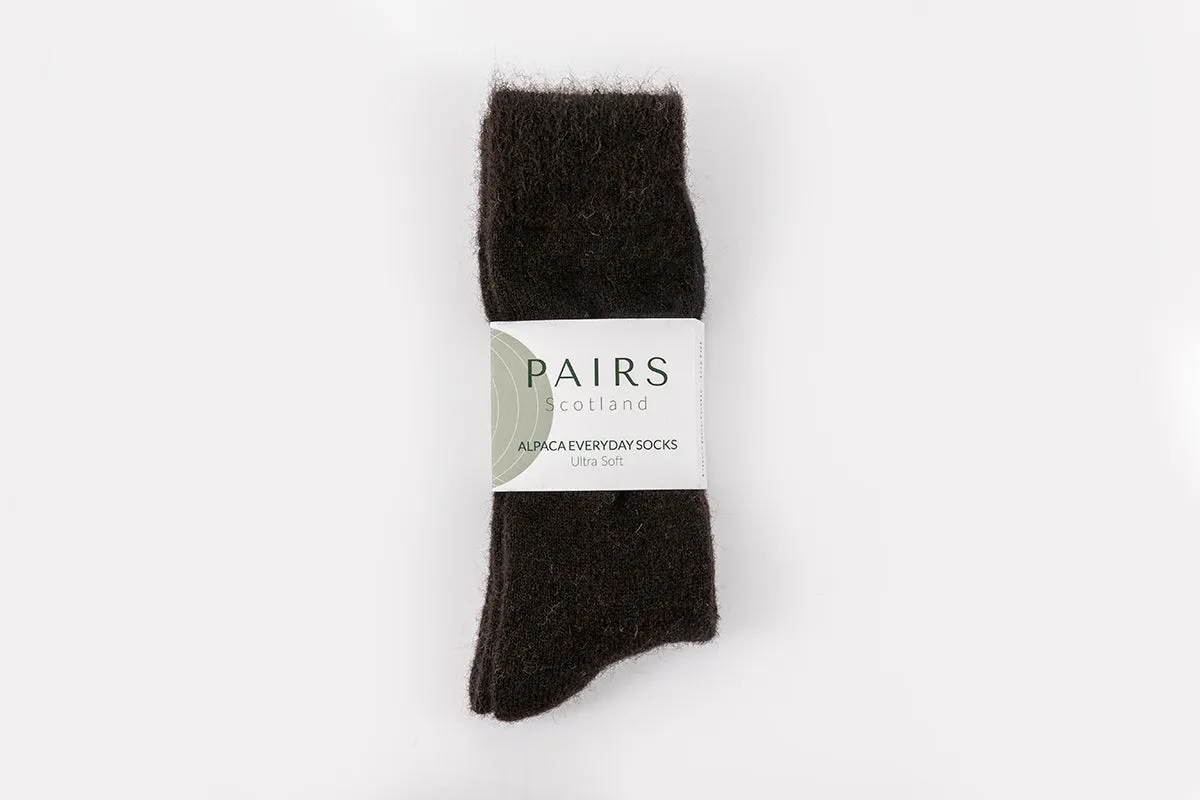 Ultra Soft Charcoal Alpaca Socks