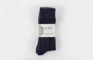 Ultra Soft Navy Alpaca Socks