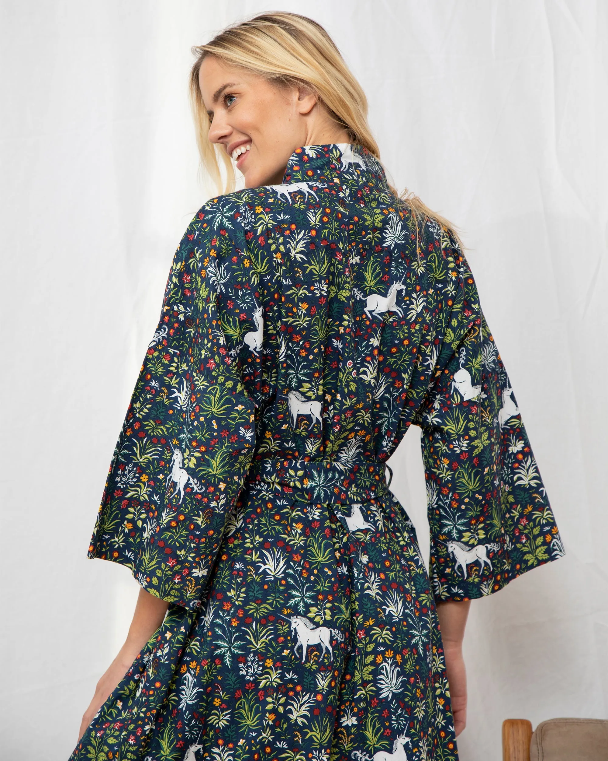 Unicorn's Garden - Robe - Indigo