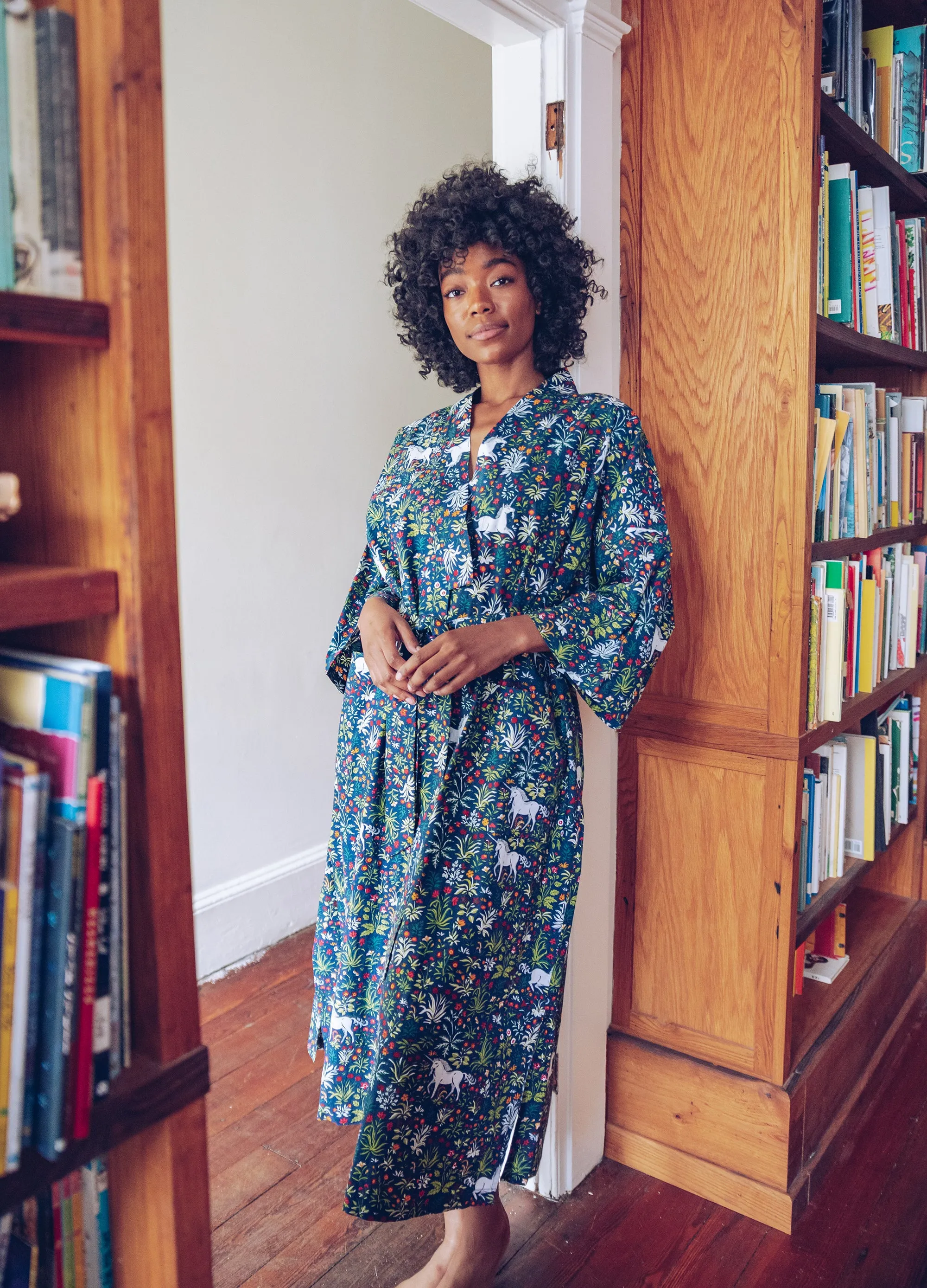 Unicorn's Garden - Robe - Indigo