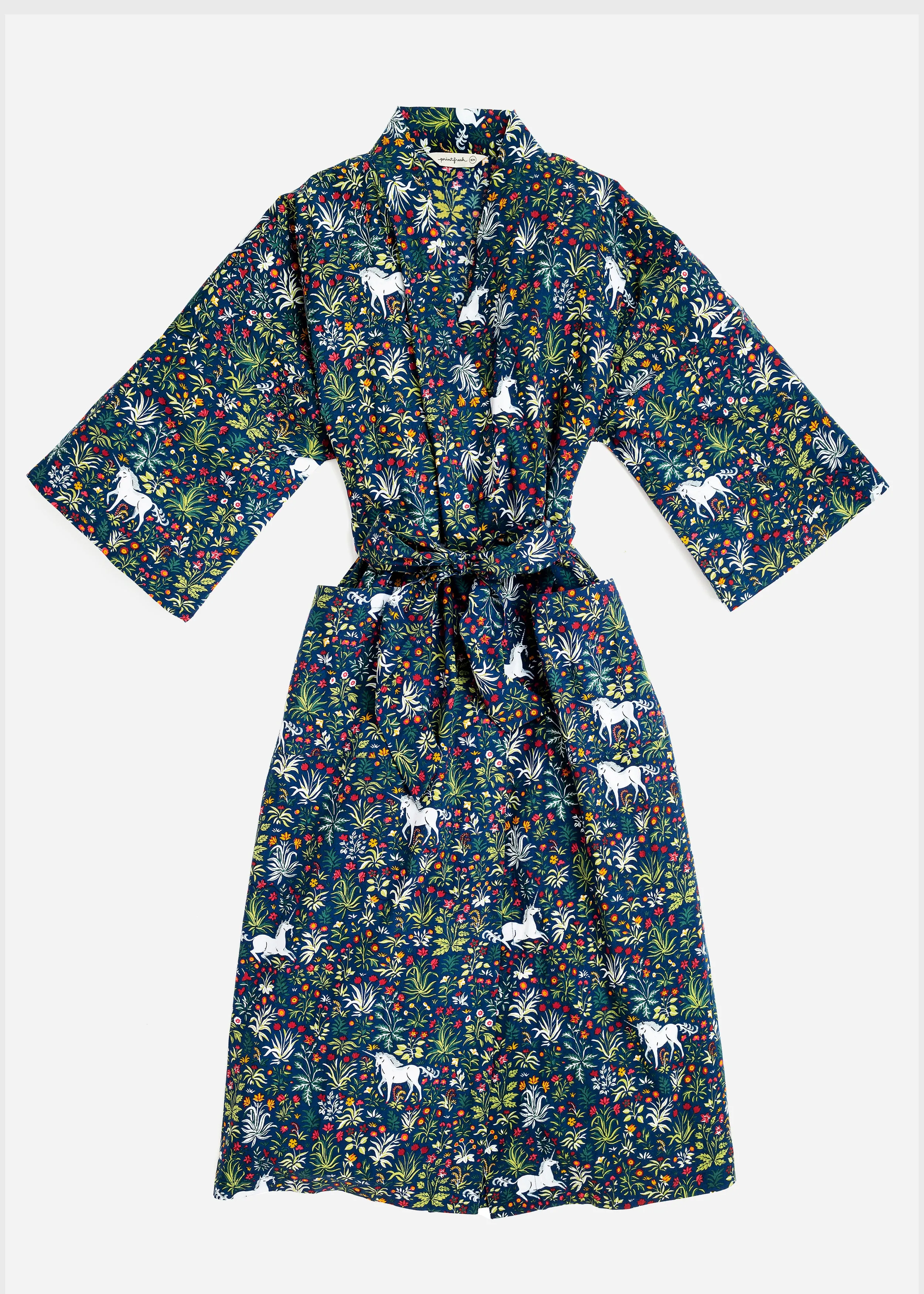 Unicorn's Garden - Robe - Indigo