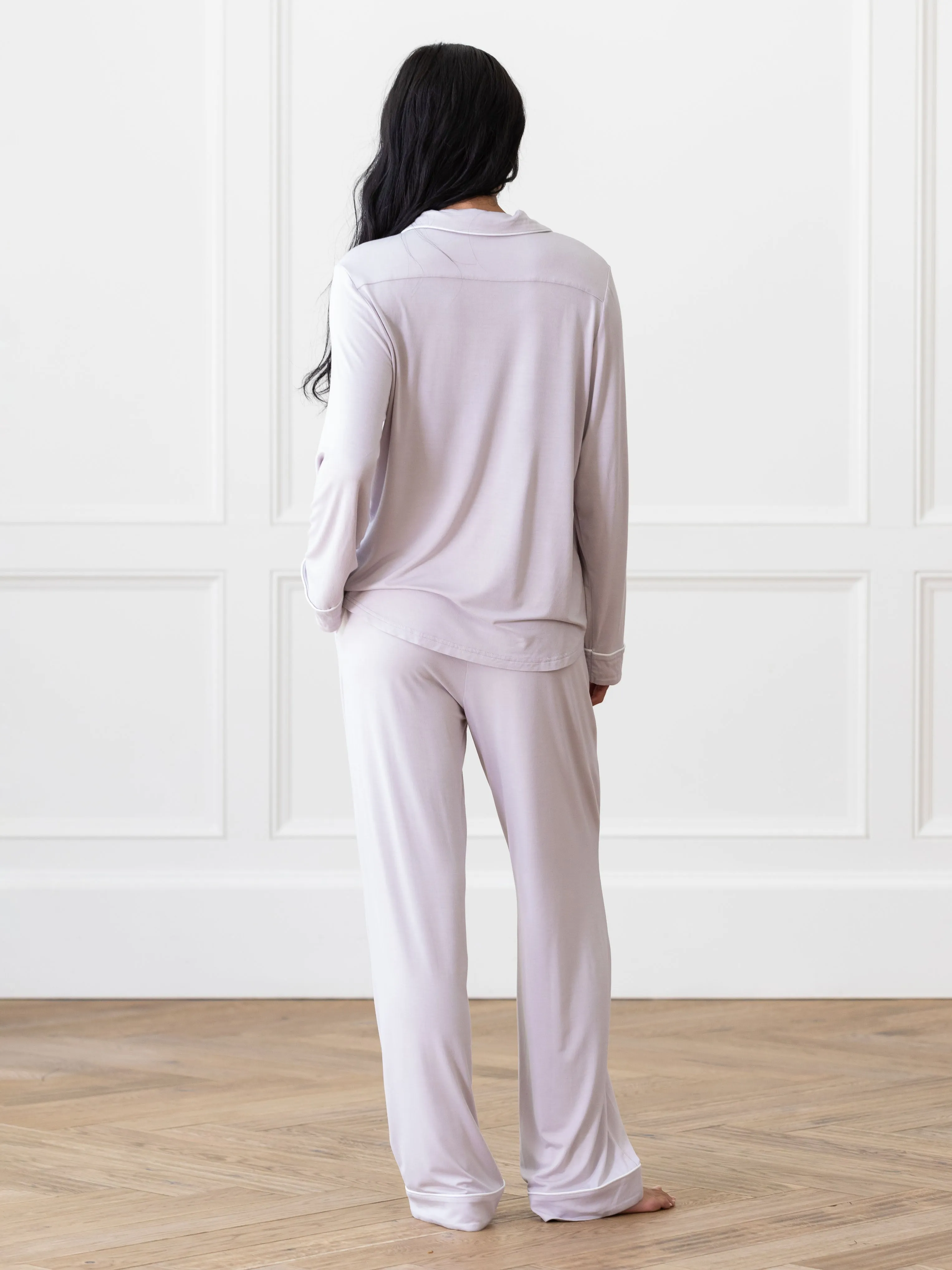 Women's Stretch-Knit Long Sleeve Bamboo Pajama Set