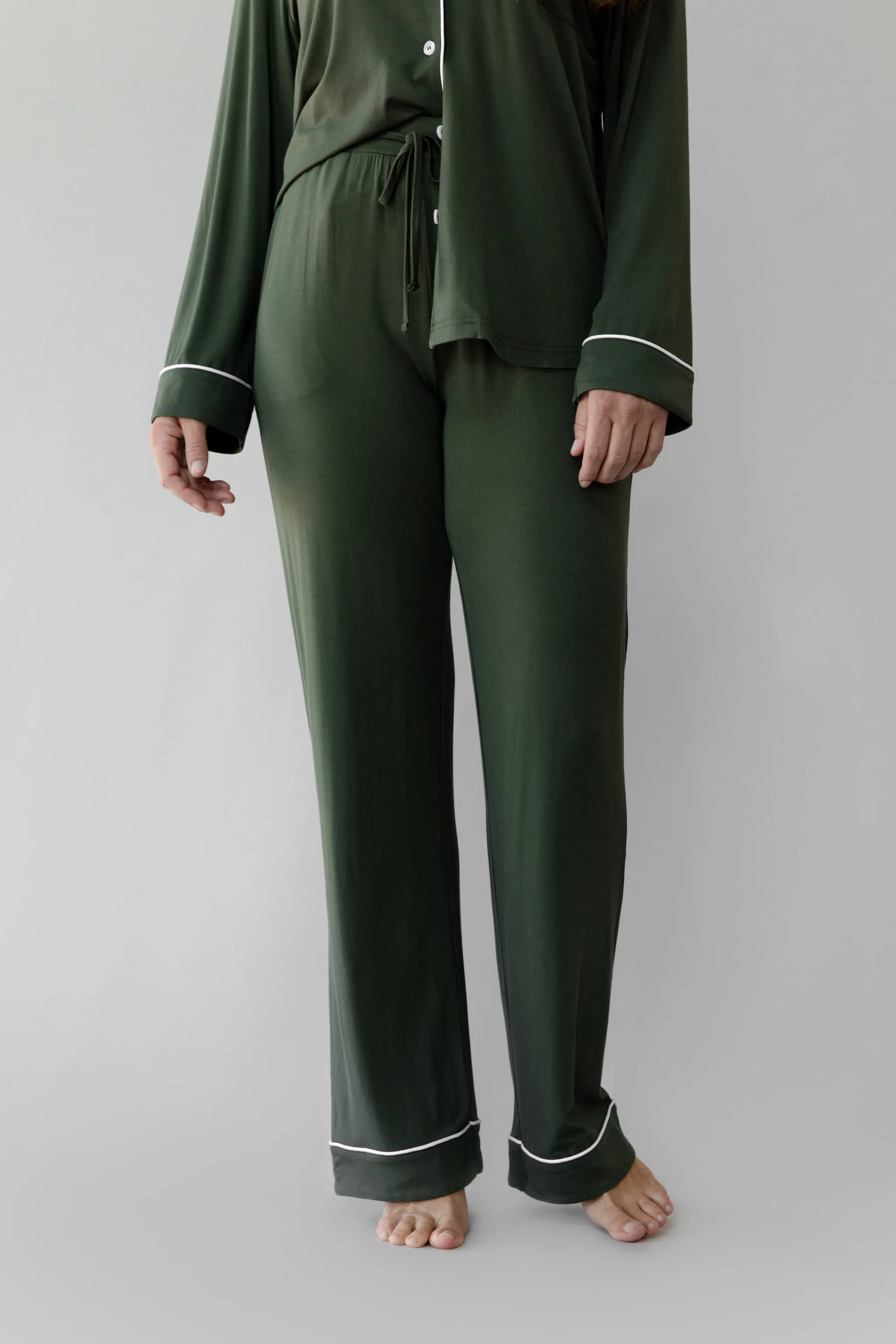 Women's Stretch-Knit Long Sleeve Bamboo Pajama Set