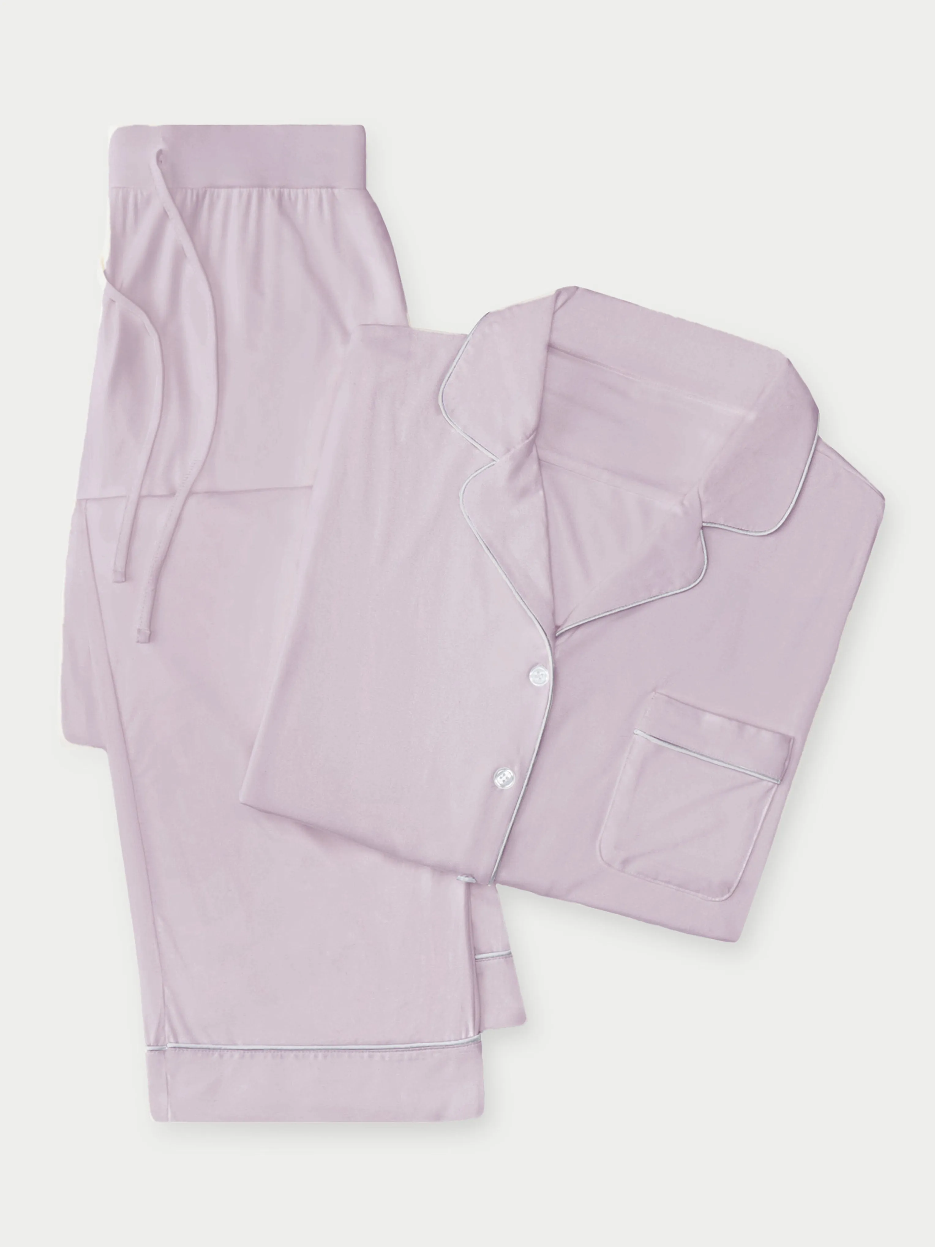Women's Stretch-Knit Long Sleeve Bamboo Pajama Set