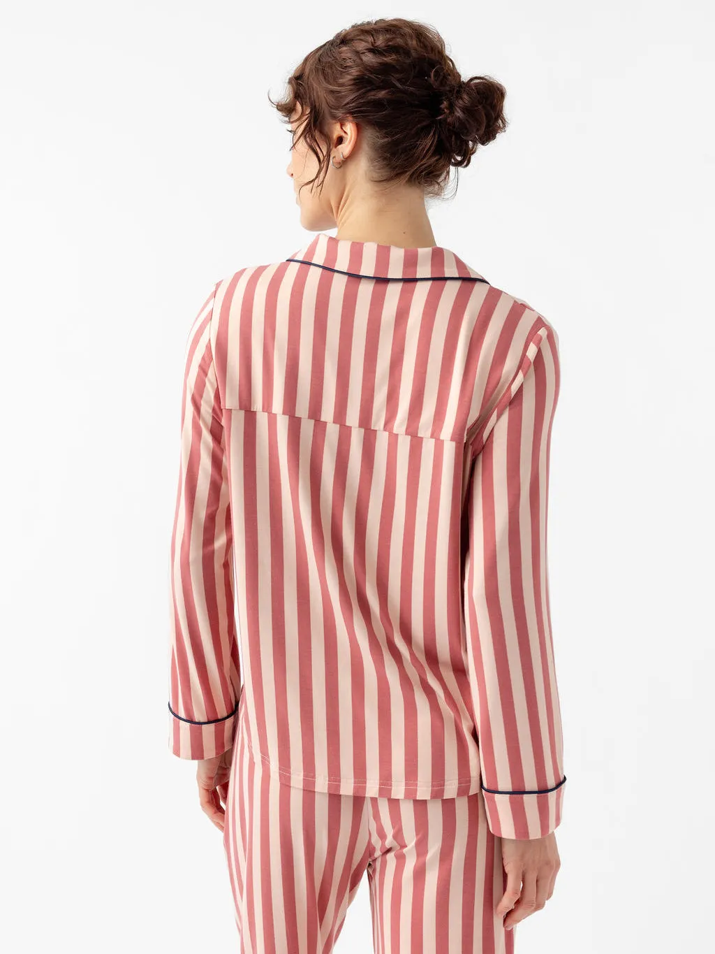 Women's Stretch-Knit Long Sleeve Bamboo Pajama Set