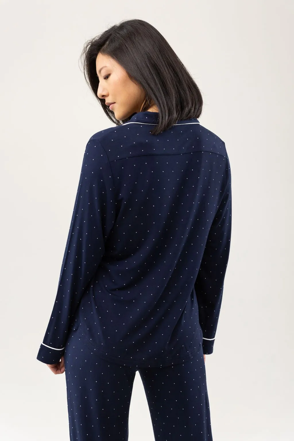 Women's Stretch-Knit Long Sleeve Bamboo Pajama Set