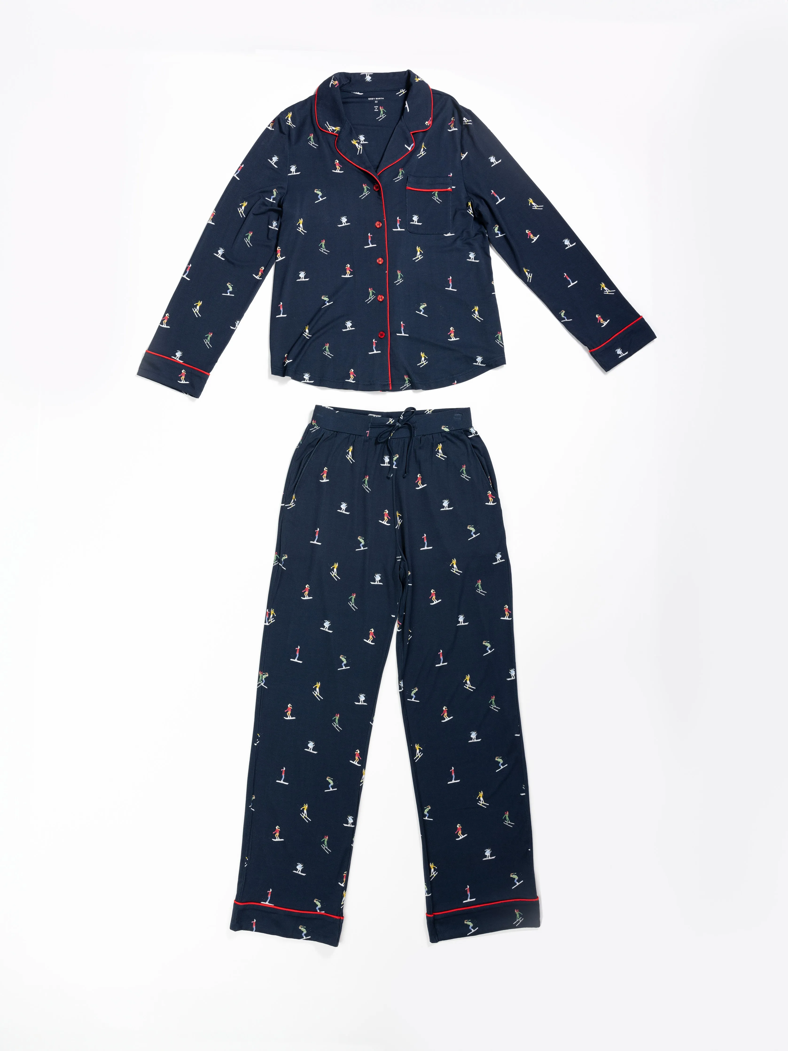 Women's Stretch-Knit Long Sleeve Bamboo Pajama Set