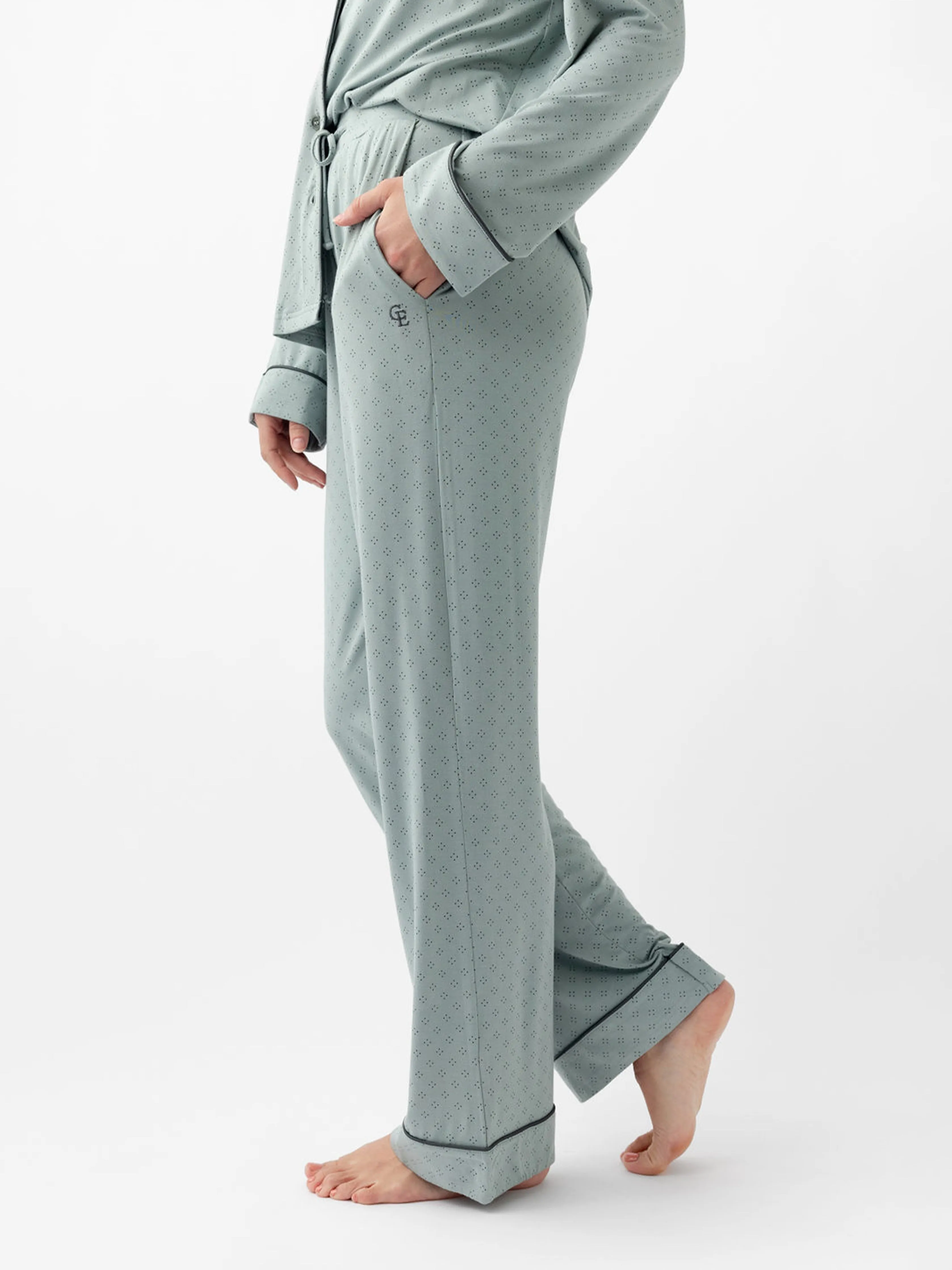 Women's Stretch-Knit Long Sleeve Bamboo Pajama Set