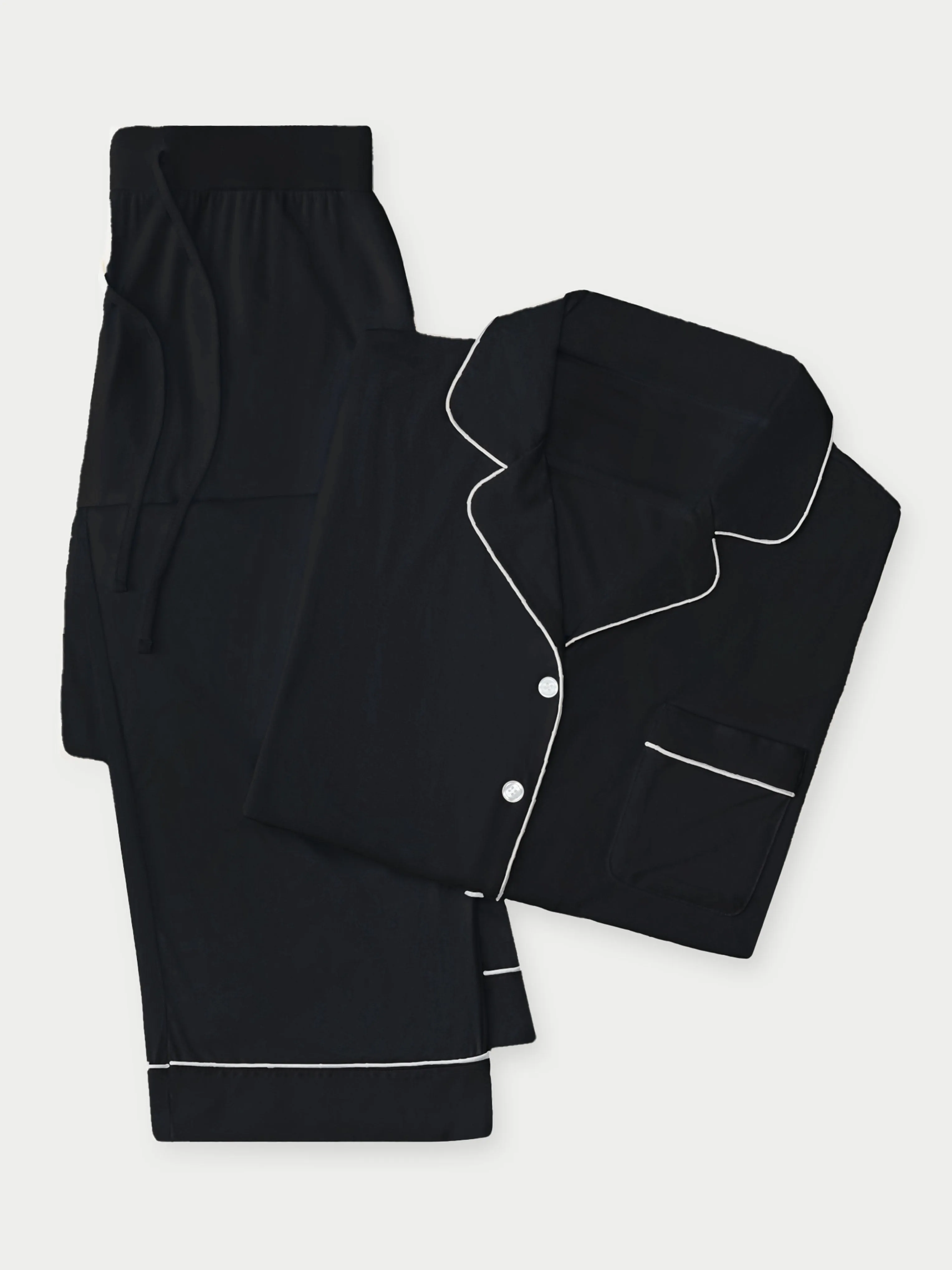 Women's Stretch-Knit Long Sleeve Bamboo Pajama Set