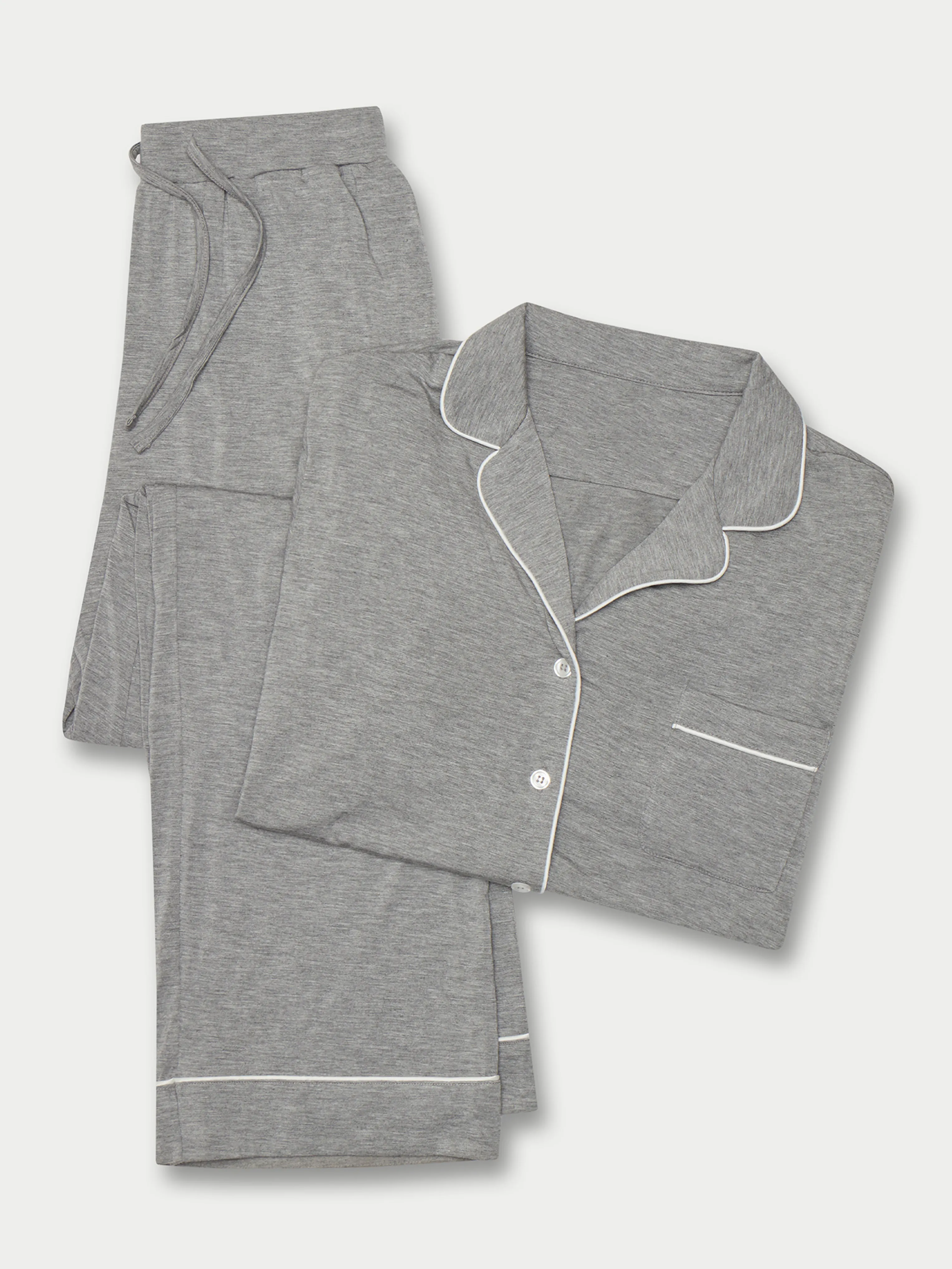 Women's Stretch-Knit Long Sleeve Bamboo Pajama Set