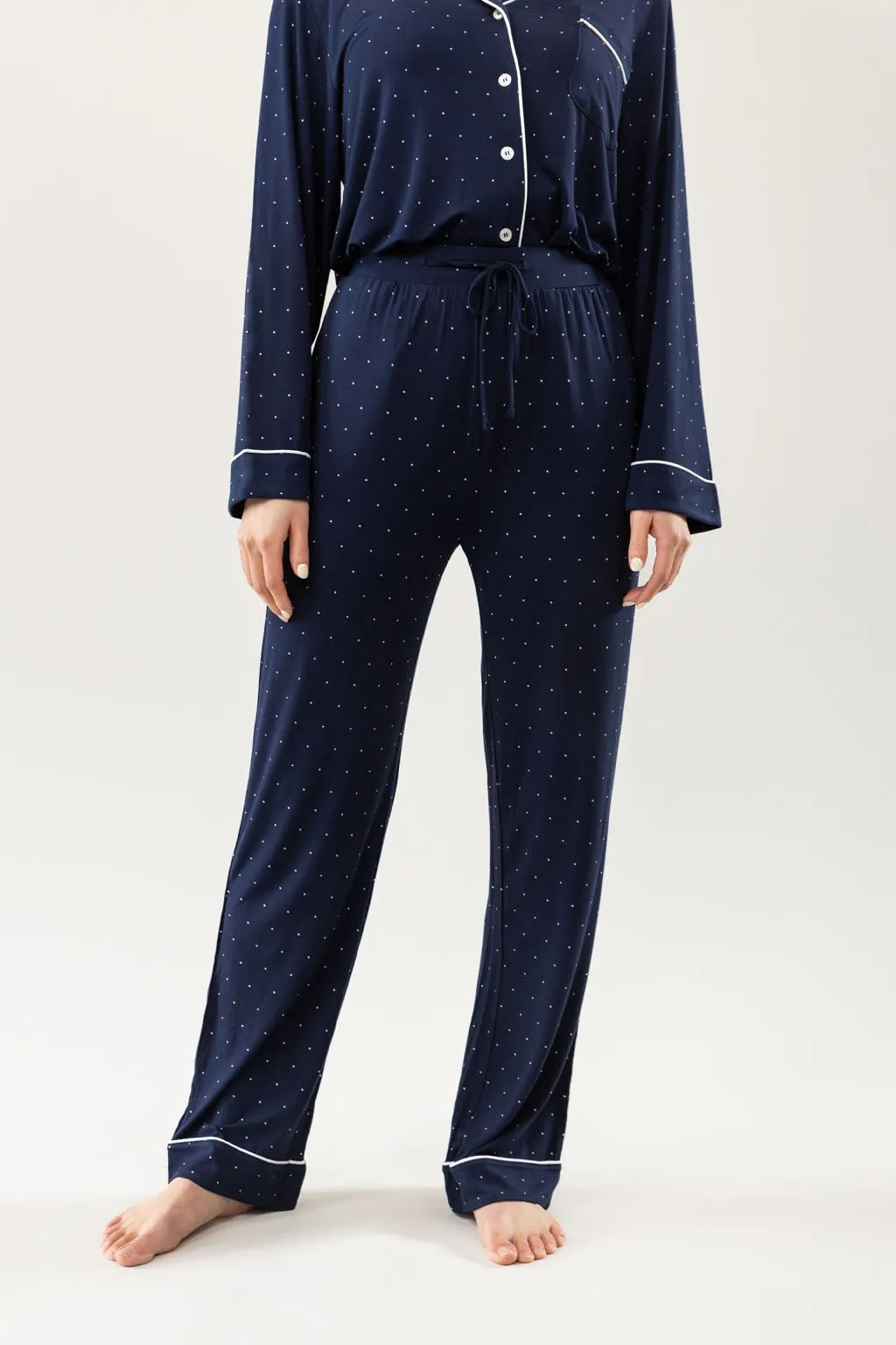 Women's Stretch-Knit Long Sleeve Bamboo Pajama Set