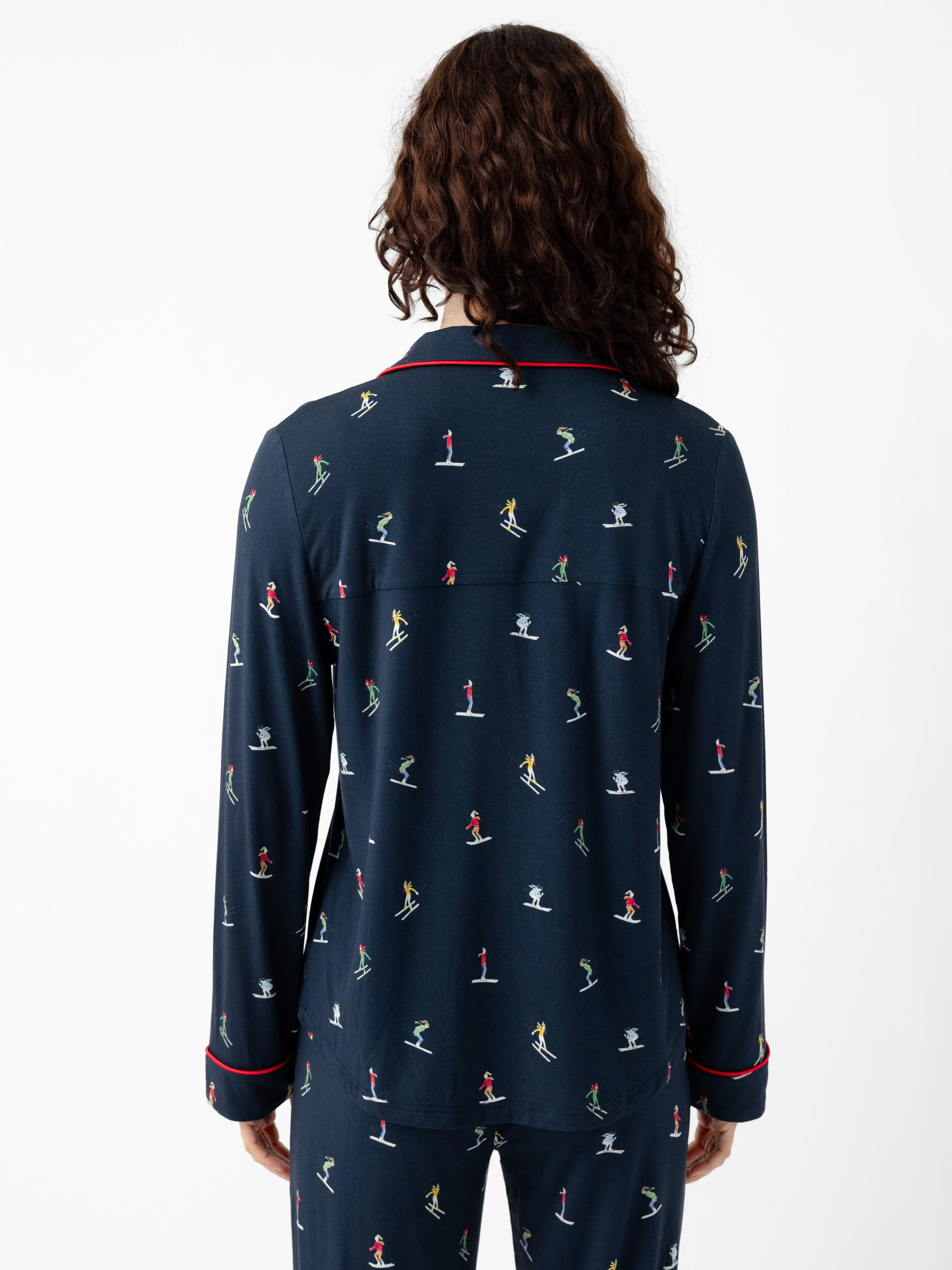 Women's Stretch-Knit Long Sleeve Bamboo Pajama Set
